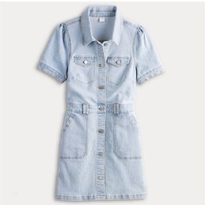 Denim jumpsuit/ dress size large fits a medium new with tags